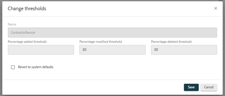 Accounting Data Change Thresholds – Dwellant Managing Agent